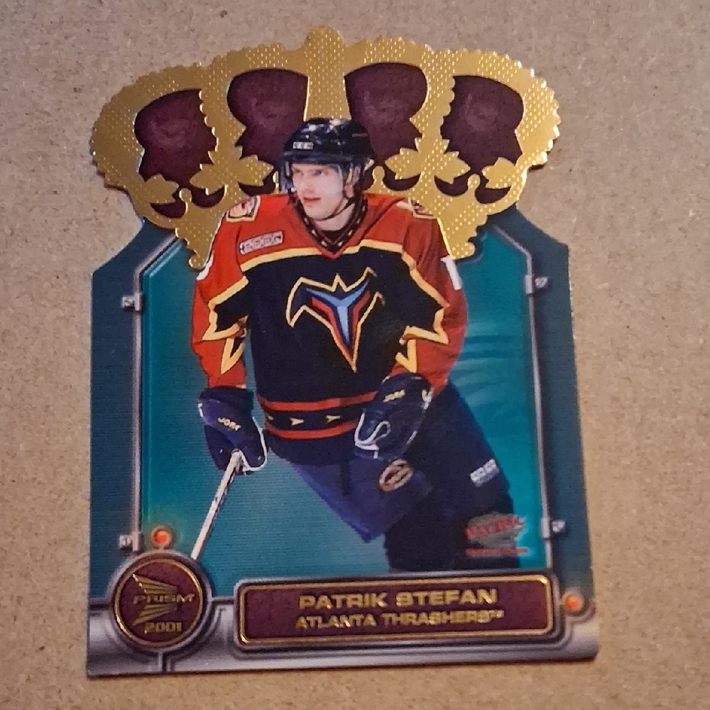 Atlanta Thrashers Hockey Card with Gold Accents